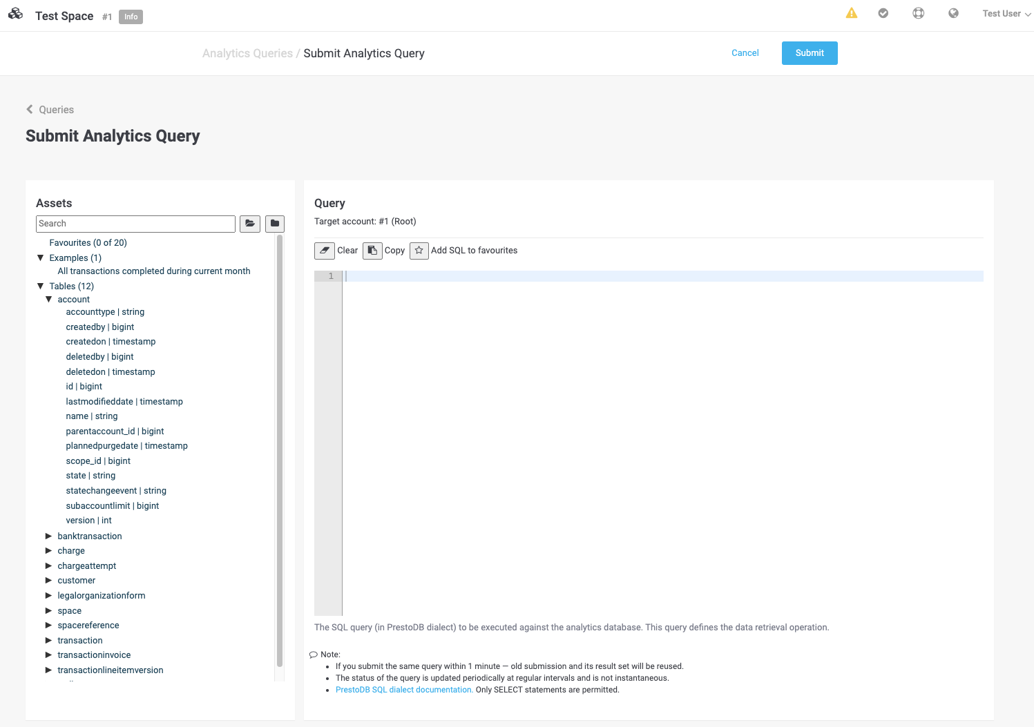 Soumettre une requête Analytics