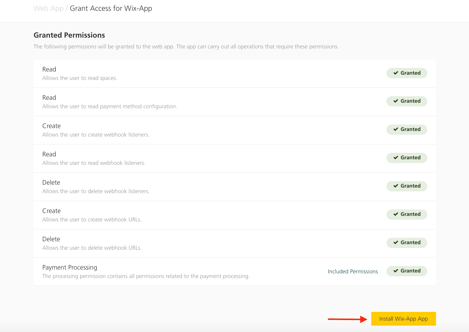 Accorder les permissions