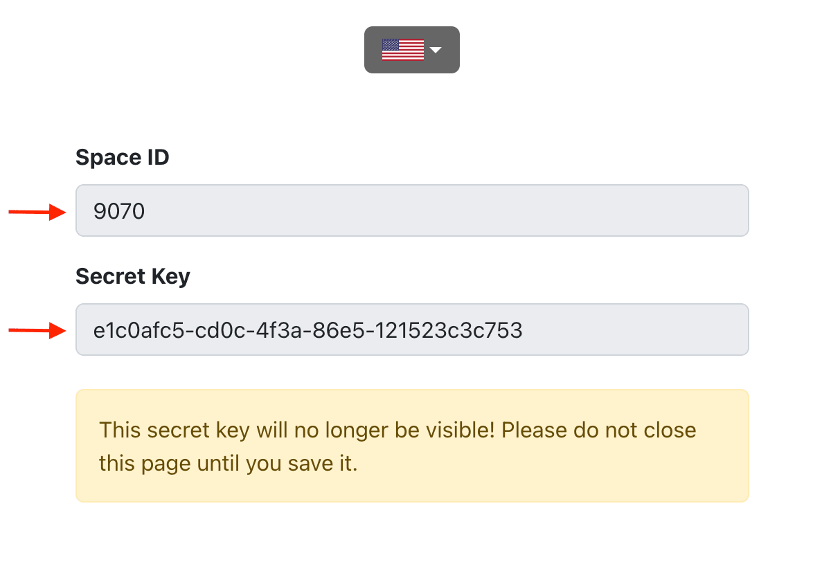 Obtenir la clé secrète